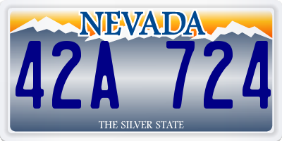 NV license plate 42A724
