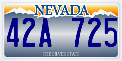 NV license plate 42A725