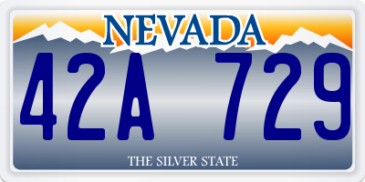 NV license plate 42A729