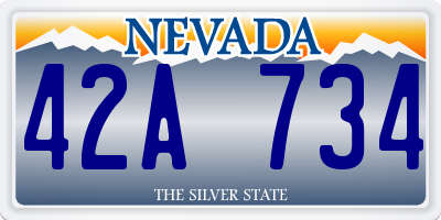 NV license plate 42A734