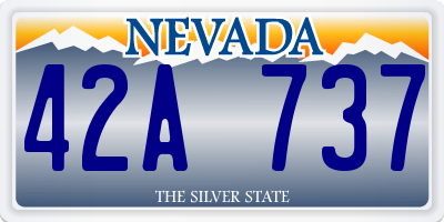NV license plate 42A737