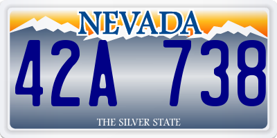 NV license plate 42A738