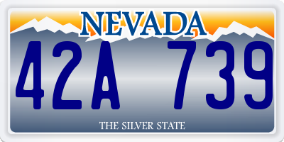 NV license plate 42A739