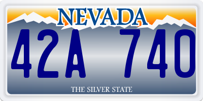 NV license plate 42A740