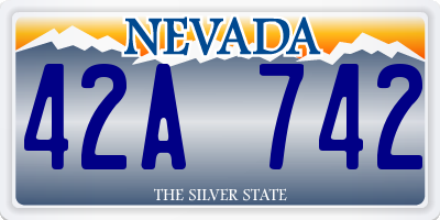 NV license plate 42A742