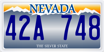 NV license plate 42A748