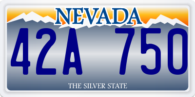 NV license plate 42A750