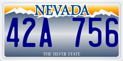 NV license plate 42A756