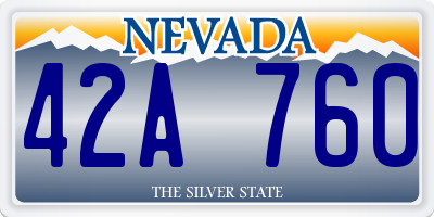 NV license plate 42A760