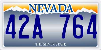 NV license plate 42A764