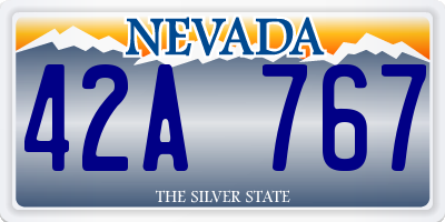 NV license plate 42A767