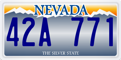 NV license plate 42A771