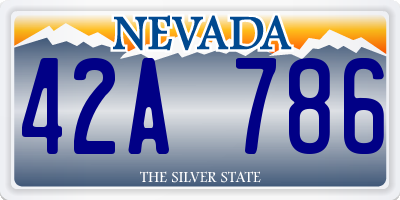 NV license plate 42A786
