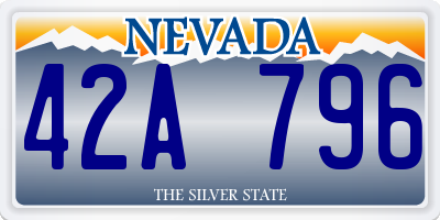NV license plate 42A796
