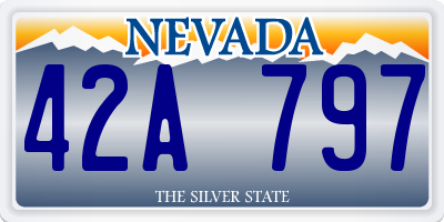 NV license plate 42A797