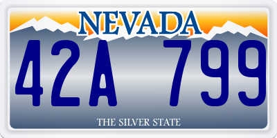 NV license plate 42A799