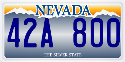 NV license plate 42A800