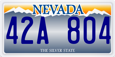 NV license plate 42A804