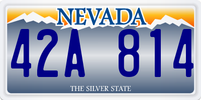 NV license plate 42A814