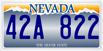 NV license plate 42A822