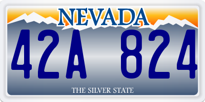 NV license plate 42A824