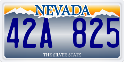 NV license plate 42A825