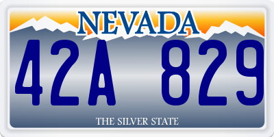 NV license plate 42A829