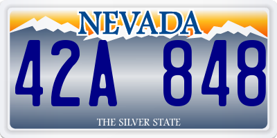 NV license plate 42A848