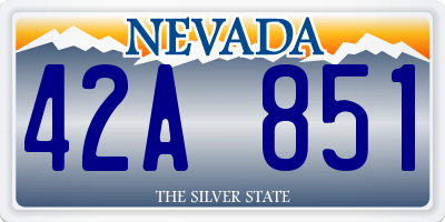 NV license plate 42A851