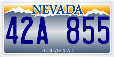 NV license plate 42A855
