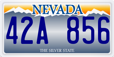 NV license plate 42A856