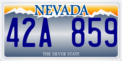 NV license plate 42A859