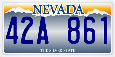 NV license plate 42A861