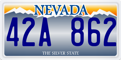 NV license plate 42A862