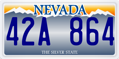NV license plate 42A864