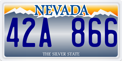 NV license plate 42A866