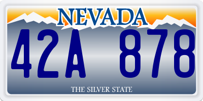 NV license plate 42A878