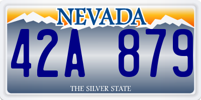 NV license plate 42A879