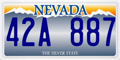 NV license plate 42A887