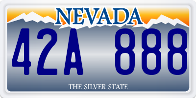 NV license plate 42A888