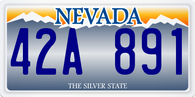 NV license plate 42A891