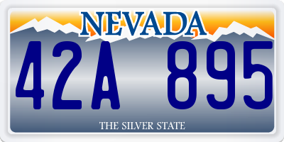 NV license plate 42A895