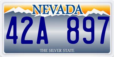NV license plate 42A897
