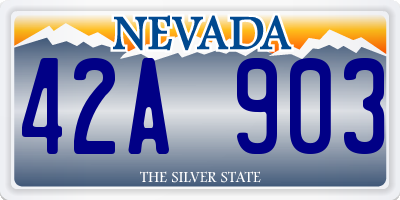 NV license plate 42A903