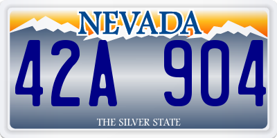 NV license plate 42A904