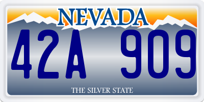 NV license plate 42A909