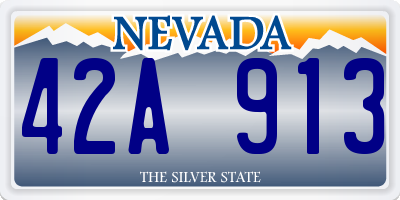NV license plate 42A913
