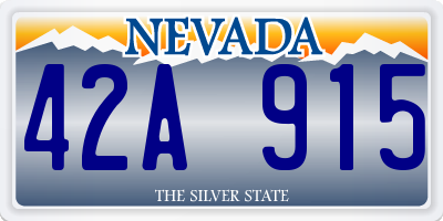 NV license plate 42A915