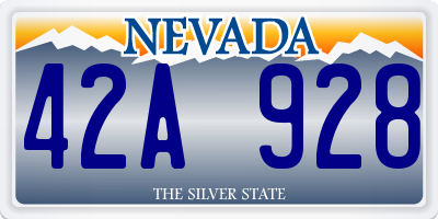 NV license plate 42A928