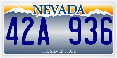 NV license plate 42A936